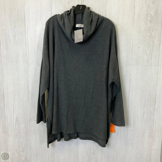 Tunic Long Sleeve By Zenana Outfitters In Grey, Size: 3x