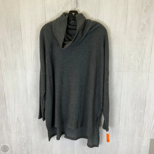 Tunic Long Sleeve By Zenana Outfitters In Grey, Size: 1x