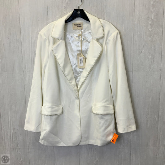 Blazer By Savanna Jane In White, Size: 1x