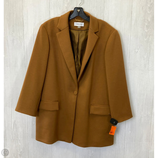 Blazer By Calvin Klein In Brown, Size: 2x