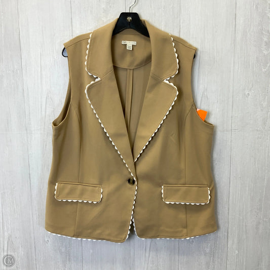 Vest Other By Cato In Tan, Size: 2x