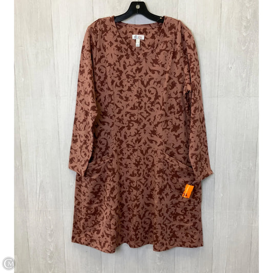 Dress Casual Midi By Denim And Co Qvc In Mauve, Size: L