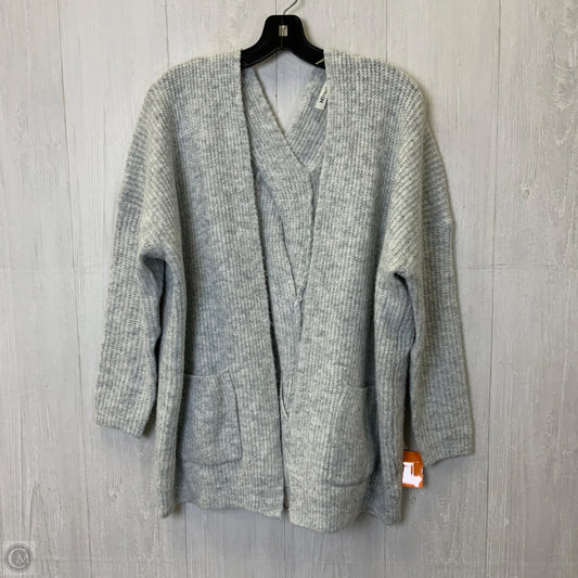 Sweater Cardigan By Miracle In Grey, Size: S