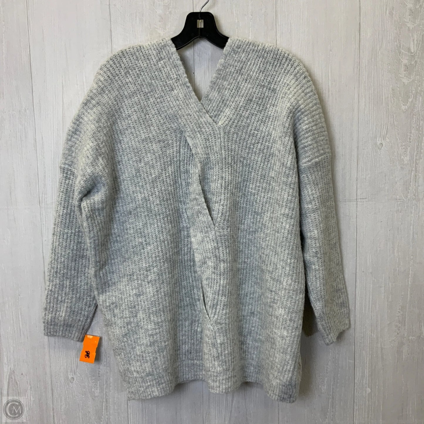Sweater Cardigan By Miracle In Grey, Size: S