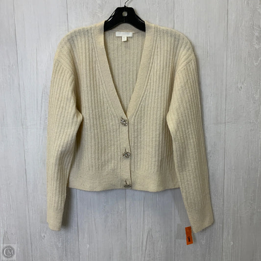 Sweater Cardigan By H&m In White, Size: S