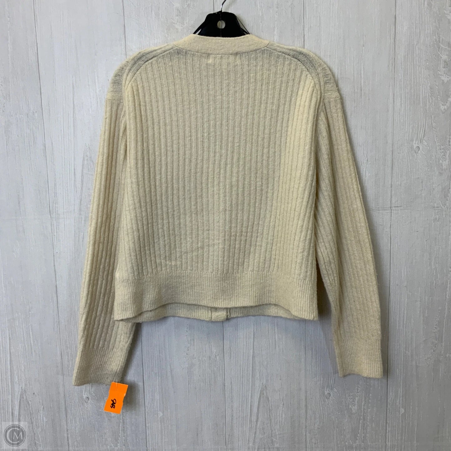 Sweater Cardigan By H&m In White, Size: S