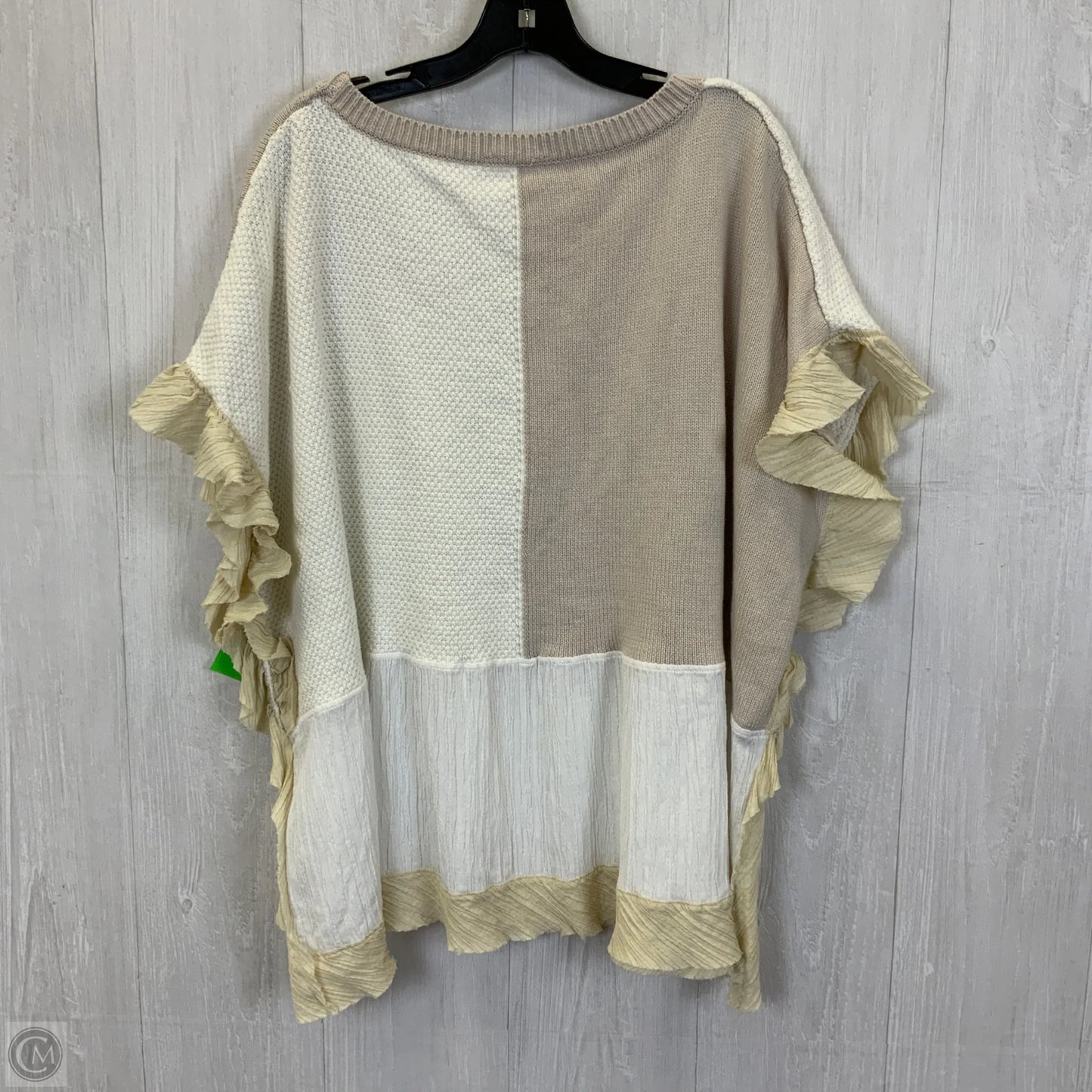 Top Sleeveless By Chicsoul In Cream, Size: 2x