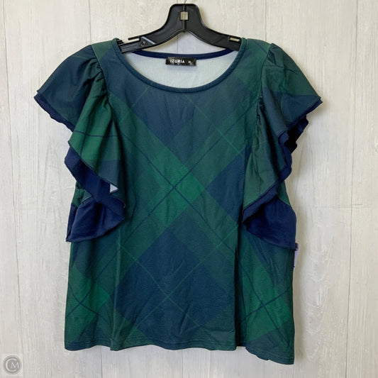 Top Short Sleeve By Clothes Mentor In Blue & Green, Size: Xl