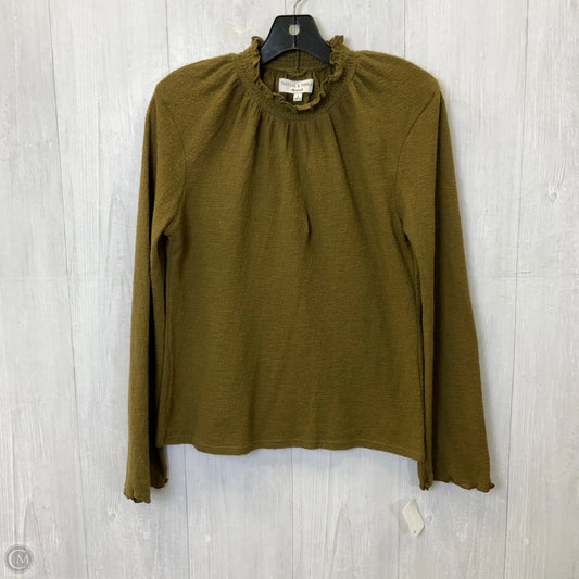 Top Long Sleeve By Madewell In Green, Size: S