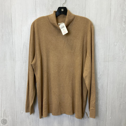 Top Long Sleeve Basic By Coldwater Creek In Brown, Size: 2x