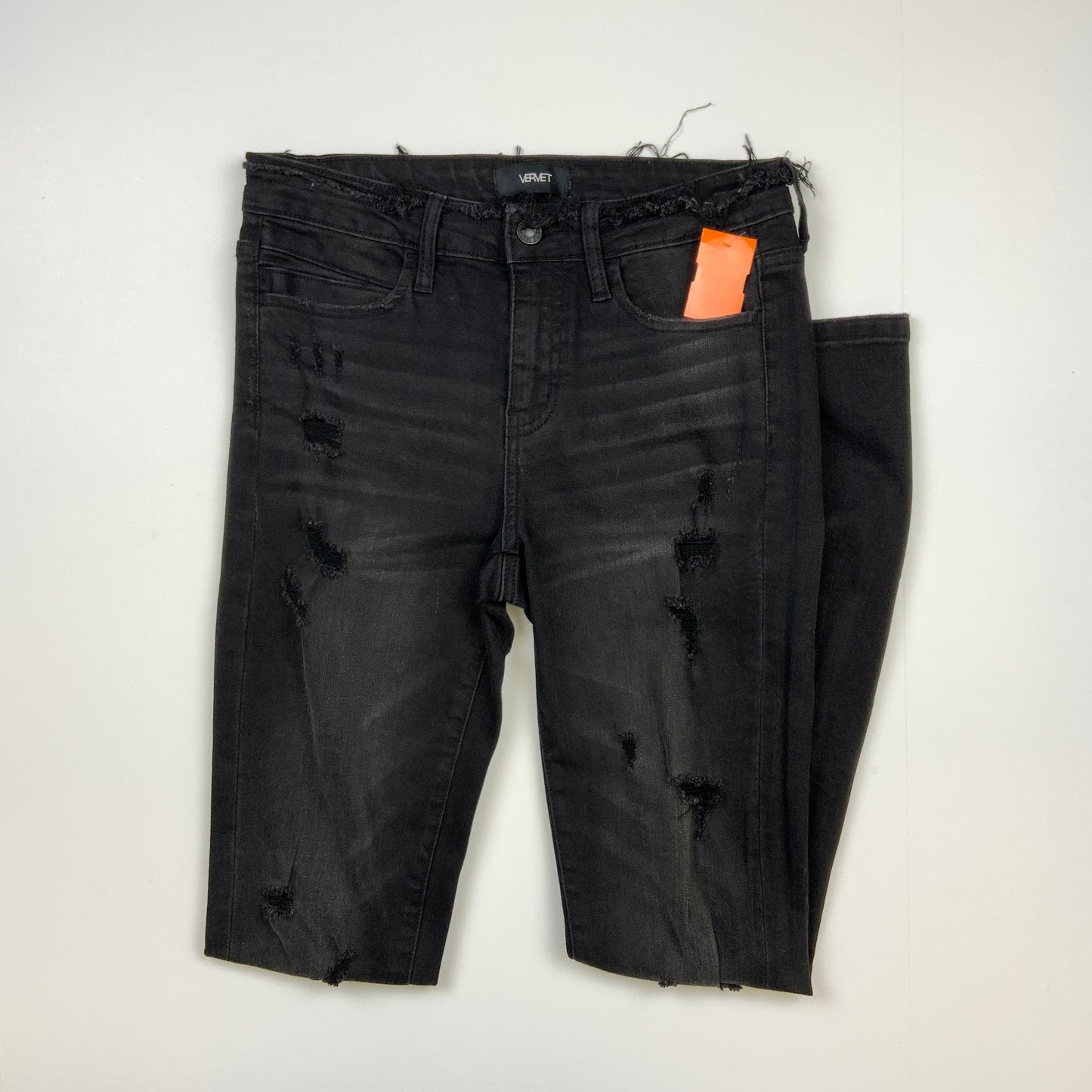 Black Denim Jeans Skinny Vervet, Size 2