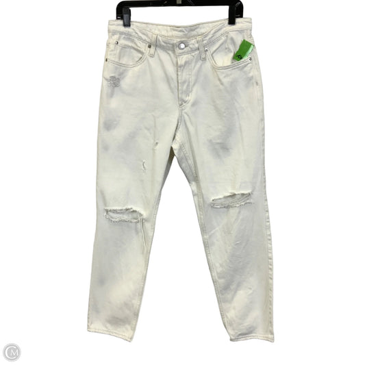Jeans Straight By H&m In White, Size: 10