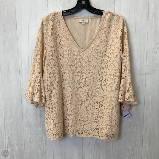 Top Long Sleeve By Loft In Pink, Size: L
