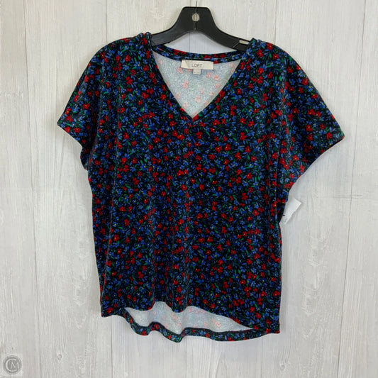 Top Short Sleeve By Loft In Floral Print, Size: Xs
