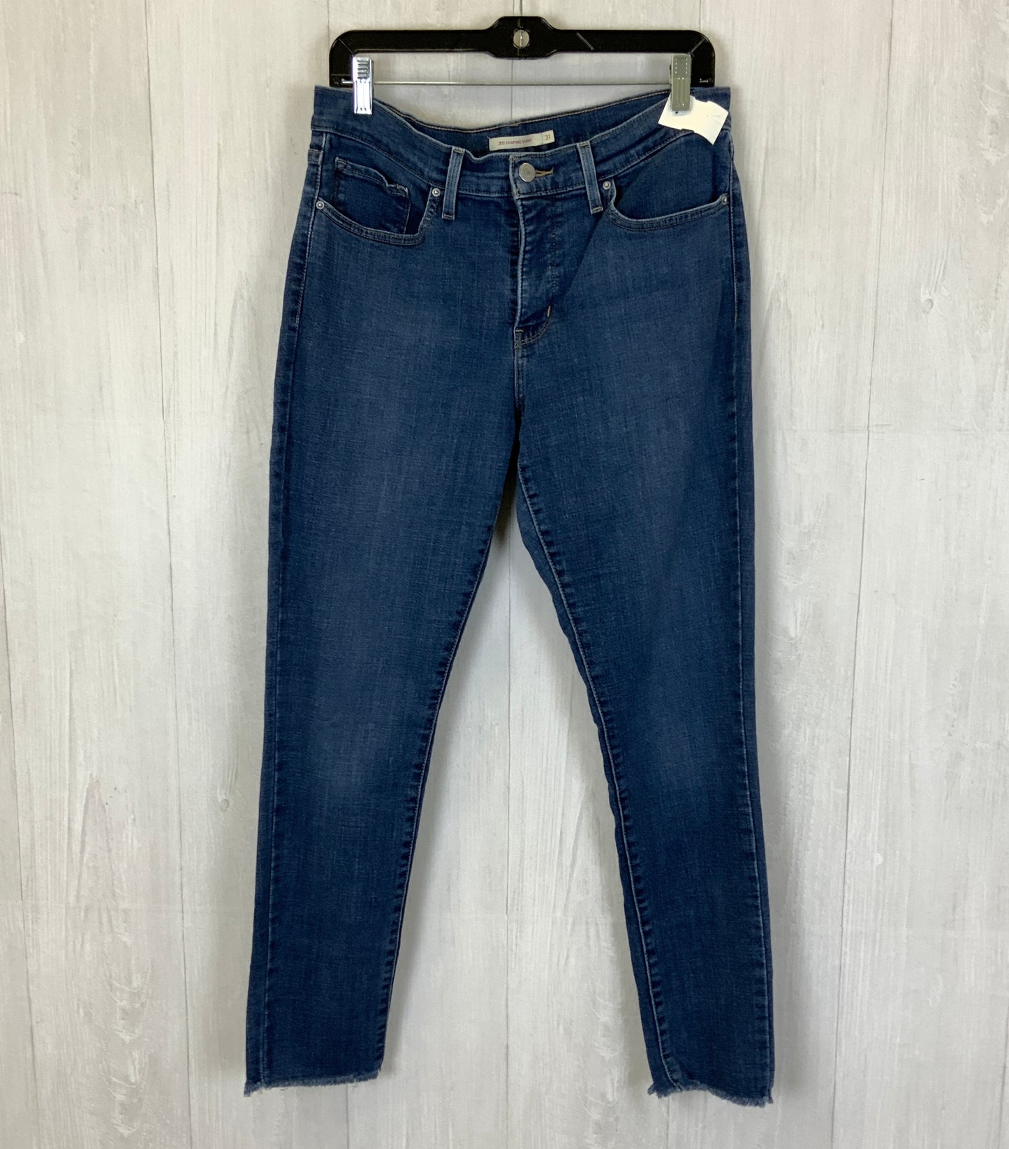 Jeans Skinny By Levis In Blue Denim, Size: 12