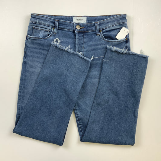 Jeans Straight By Evereve In Blue Denim, Size: 12