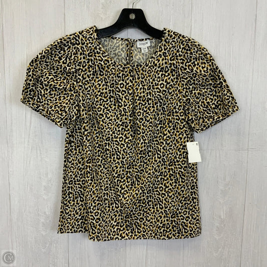 Top Short Sleeve By J. Crew In Animal Print, Size: Xxs