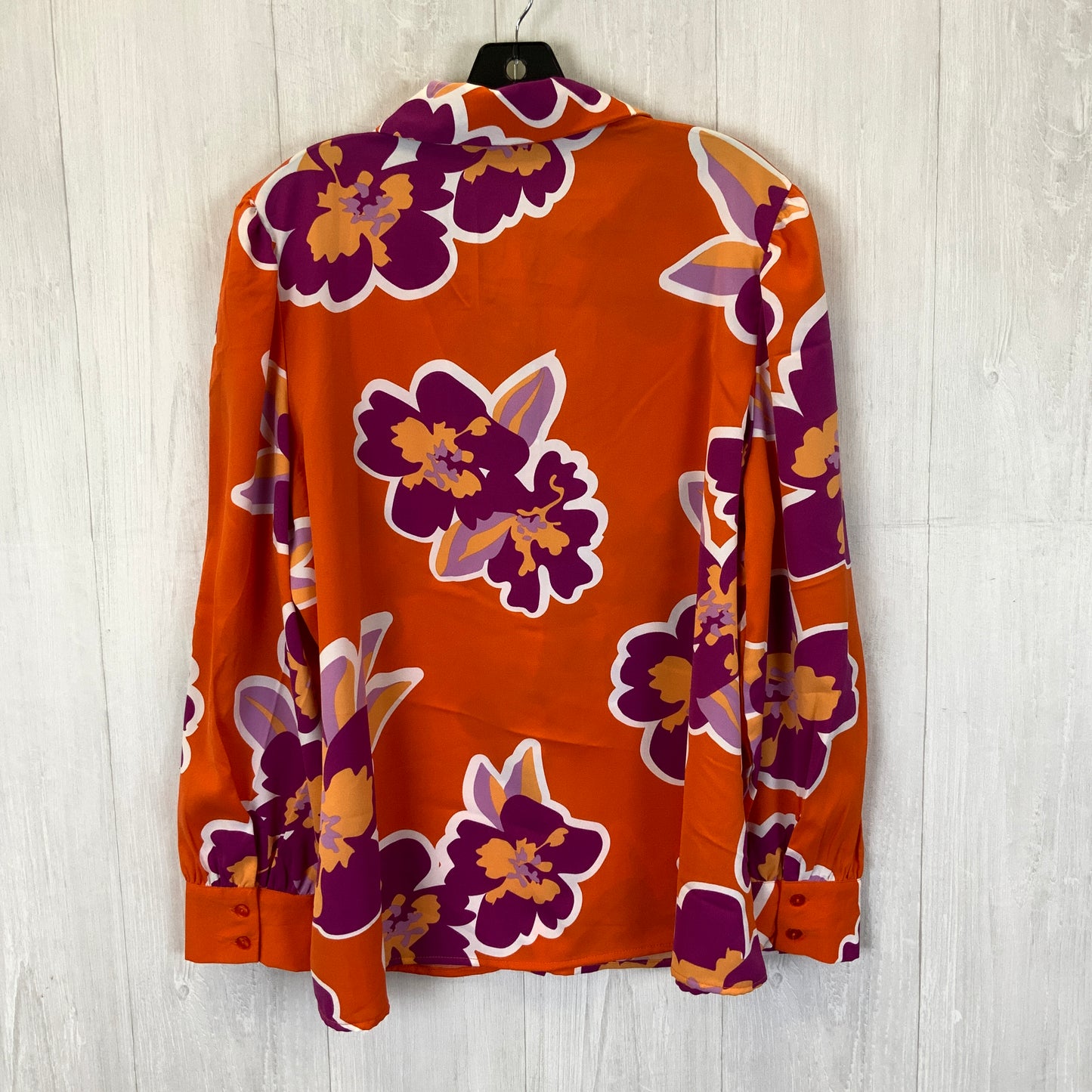 Top Long Sleeve By Cato In Orange & Purple, Size: Xl