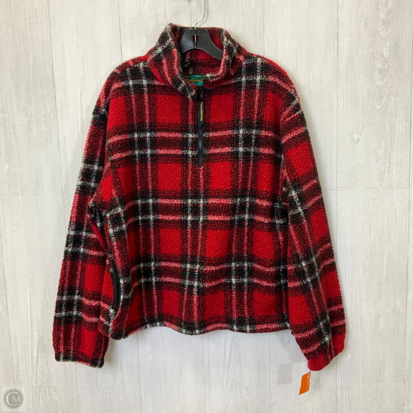 Jacket Faux Fur & Sherpa By Clothes Mentor In Plaid Pattern, Size: M