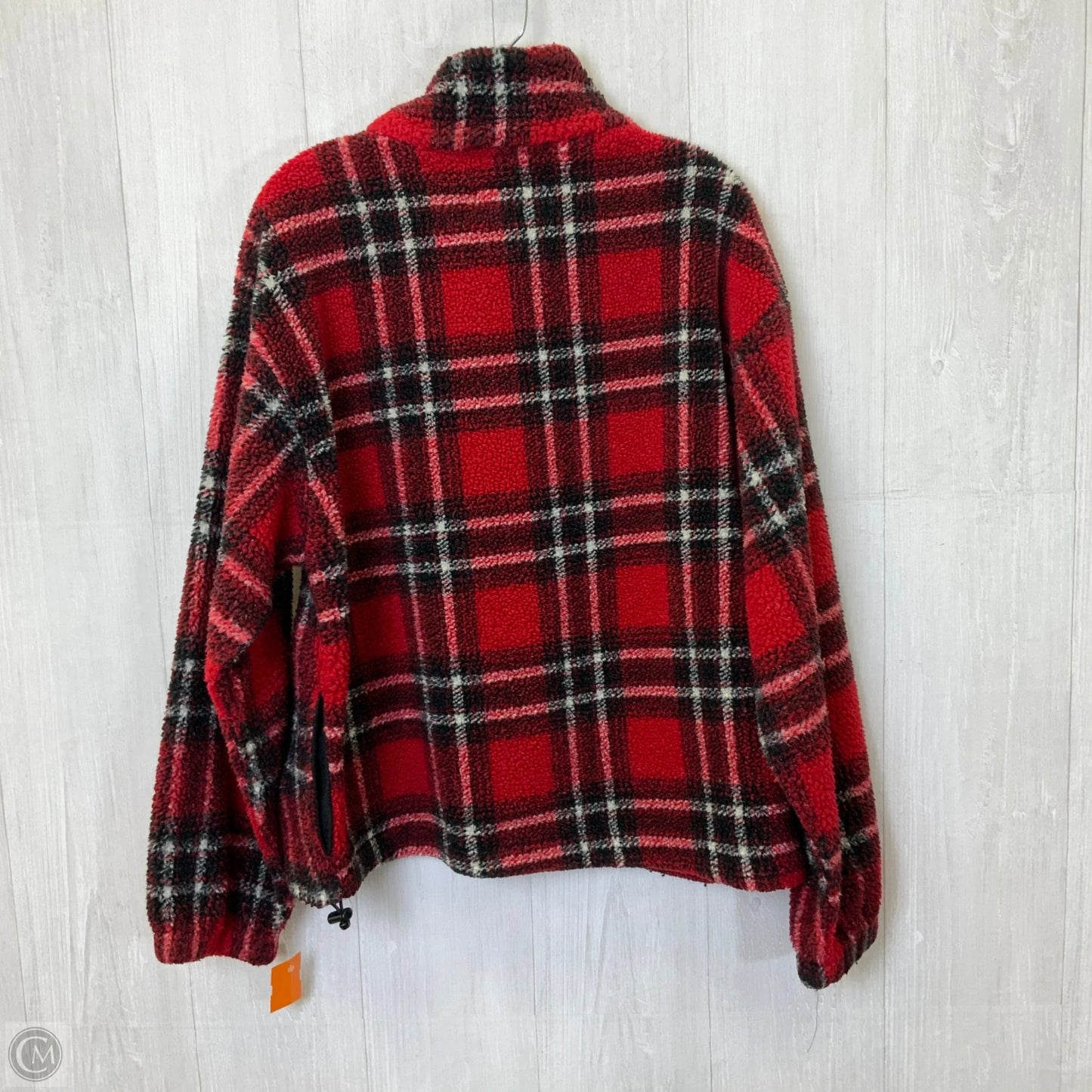 Jacket Faux Fur & Sherpa By Clothes Mentor In Plaid Pattern, Size: M