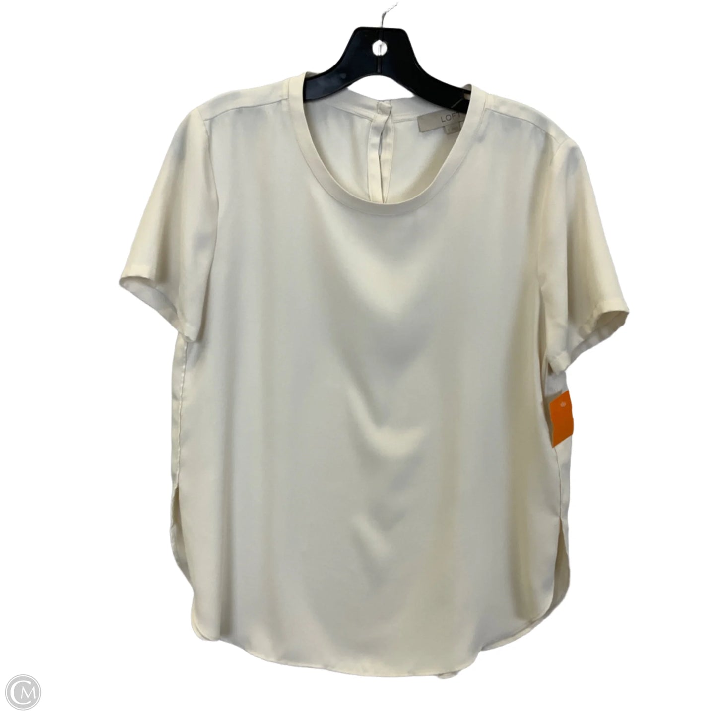 Blouse Short Sleeve By Loft In Cream, Size: S