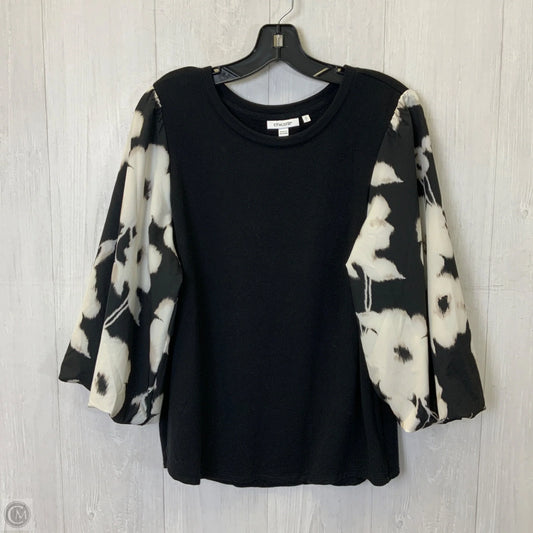 Top Long Sleeve By Chicos In Black, Size: L