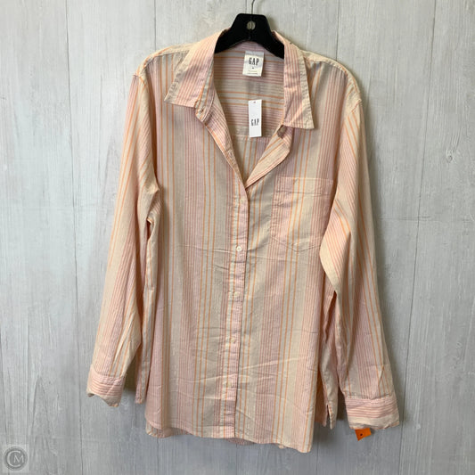 Top Long Sleeve By Gap In Orange & Pink, Size: Xl