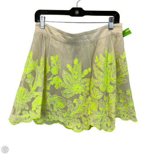 Skirt Mini & Short By Clothes Mentor In Cream & Yellow, Size: Xs