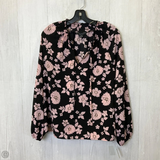 Top 3/4 Sleeve By Social Standard By Sanctuary In Black & Pink, Size: L