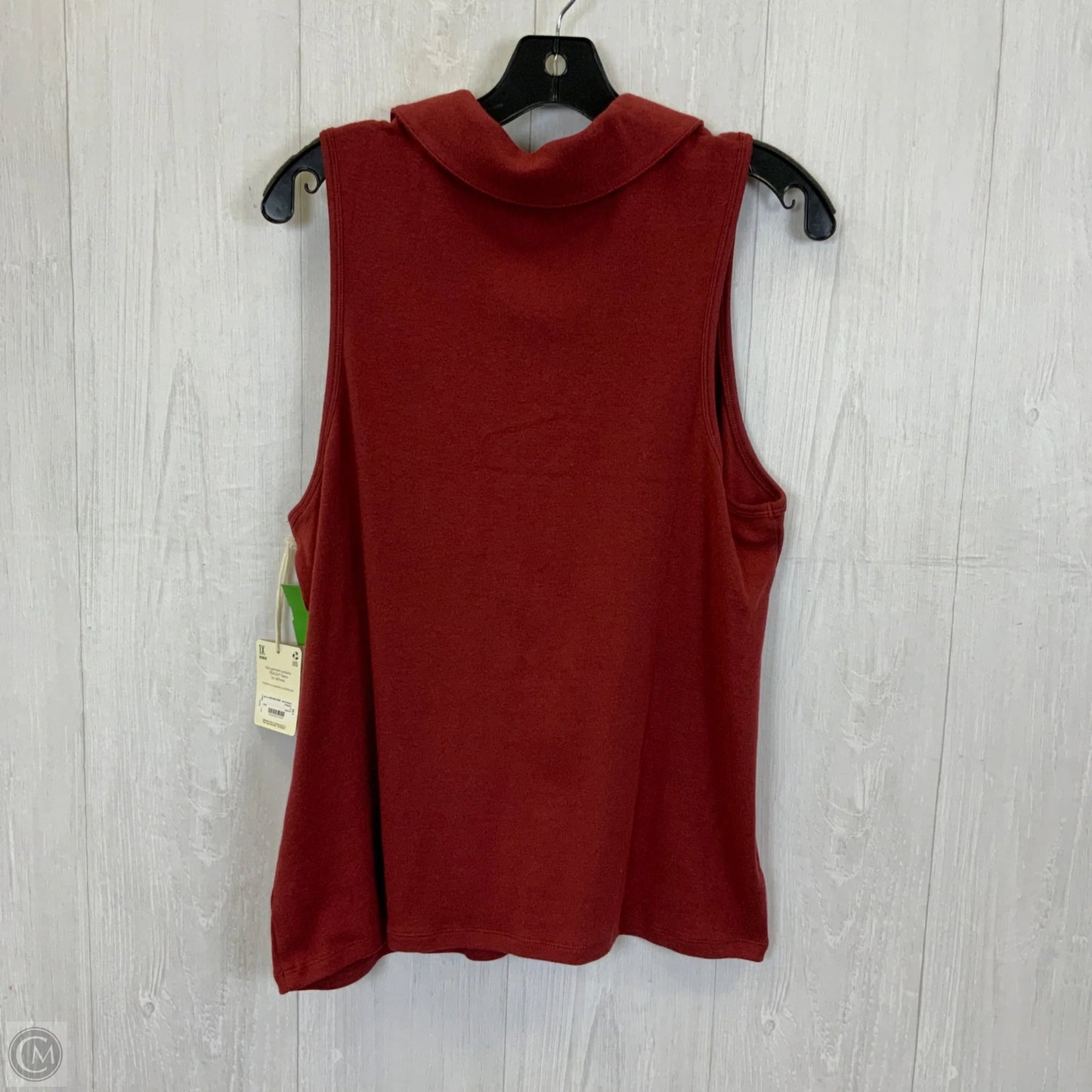 Top Sleeveless By Ana In Red, Size: 1x
