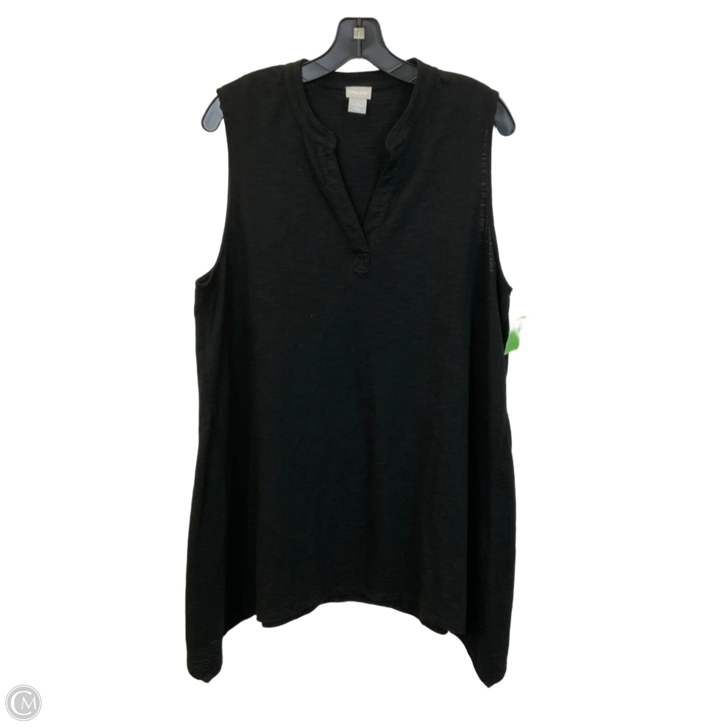 Top Sleeveless By Chicos In Black, Size: Xl