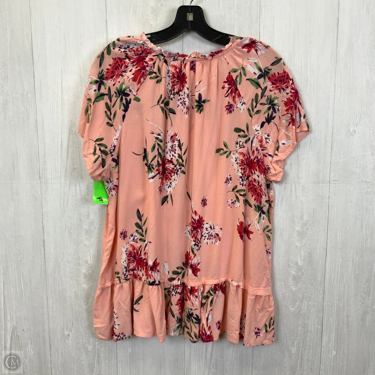 Top Short Sleeve By St Johns Bay In Pink, Size: 2x
