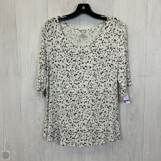 Top Short Sleeve By Apt 9 In Black & White, Size: Xl