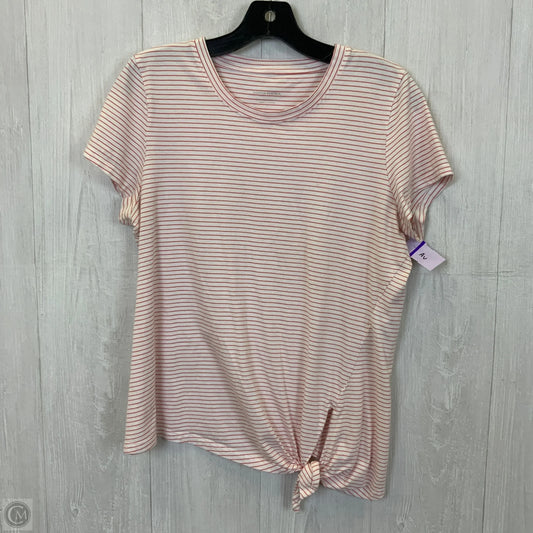 Top Short Sleeve Basic By Banana Republic In Striped Pattern, Size: S