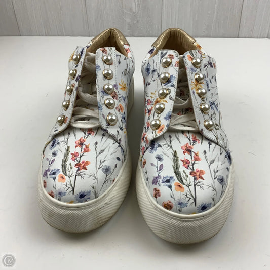 Shoes Sneakers By Alex Marie In Floral Print, Size: 9