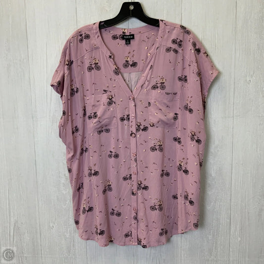 Top Short Sleeve By Torrid In Purple, Size: 1x