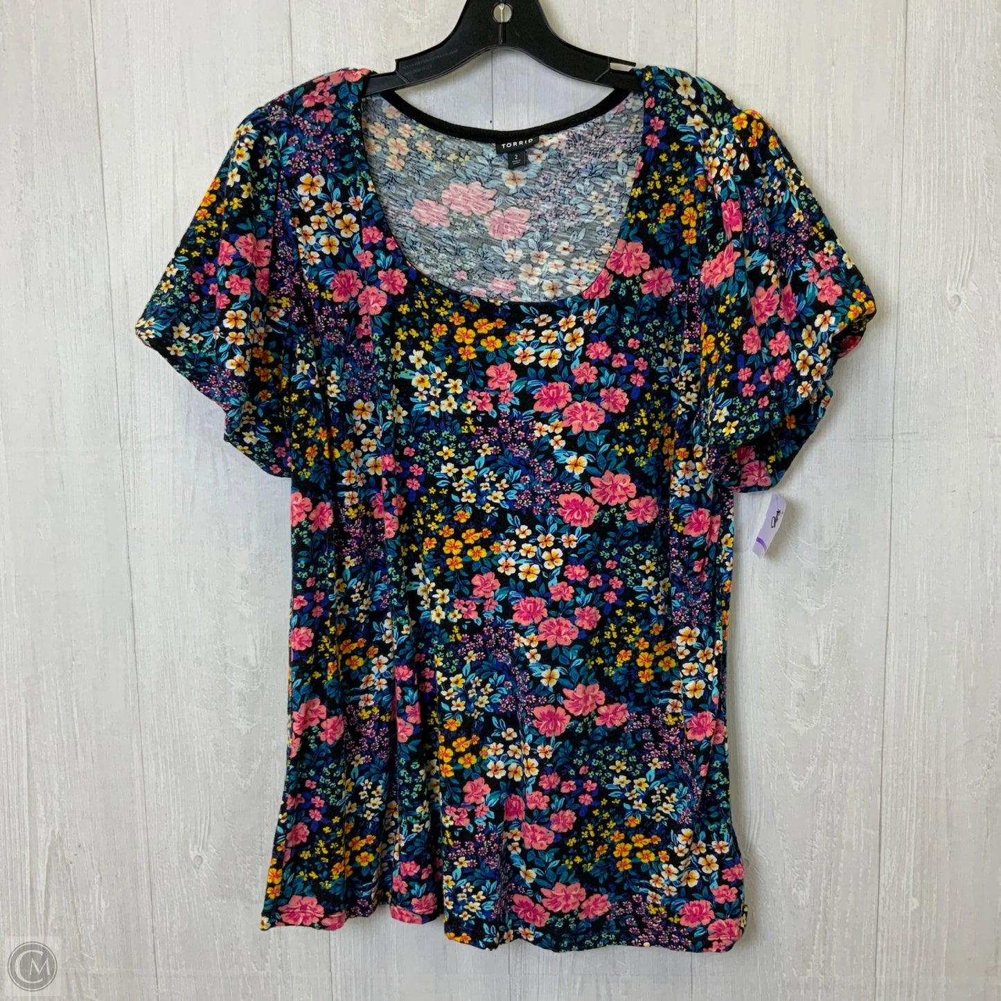 Top Short Sleeve By Torrid In Black, Size: 2x