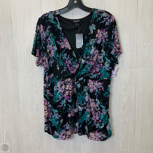 Top Short Sleeve By Torrid In Black, Size: 2x