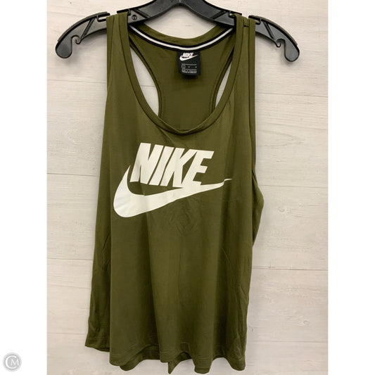 Athletic Tank Top By Nike Apparel In Green, Size: L