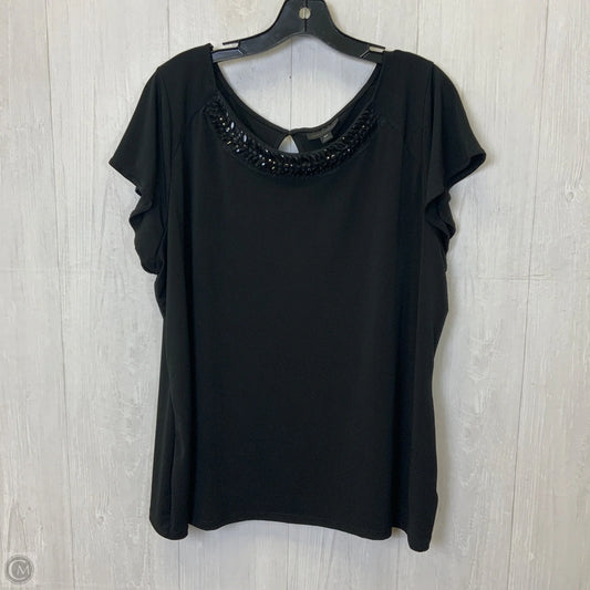 Top Short Sleeve By Worthington In Black, Size: 2x