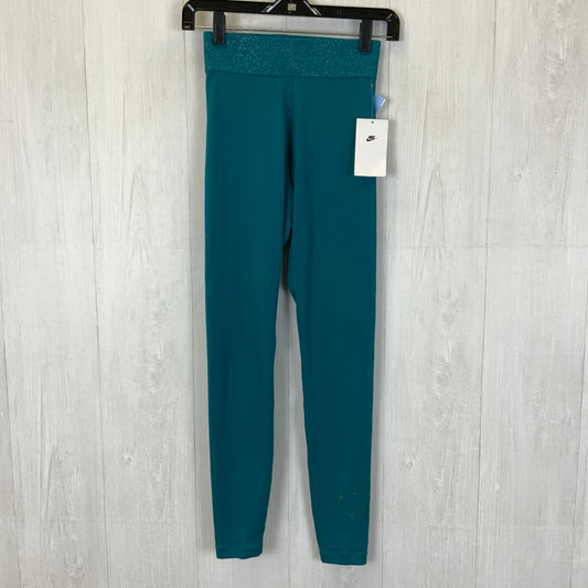 Athletic Leggings By Nike In Aqua, Size: Xs