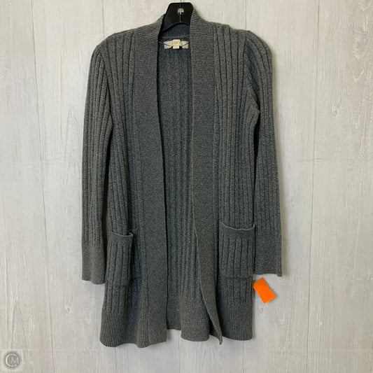 Sweater Cardigan By Loft In Grey, Size: Xs