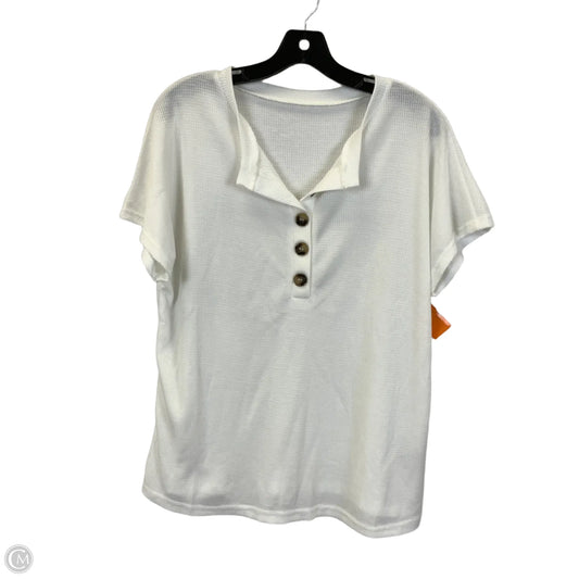 Sweater Short Sleeve By Shein In Cream & Tan, Size: M