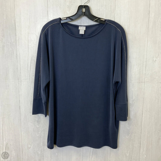 Top Long Sleeve By Chicos In Navy, Size: M