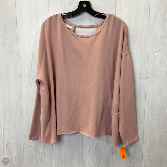 Athletic Top Long Sleeve Crewneck By Maurices In Mauve, Size: 1x
