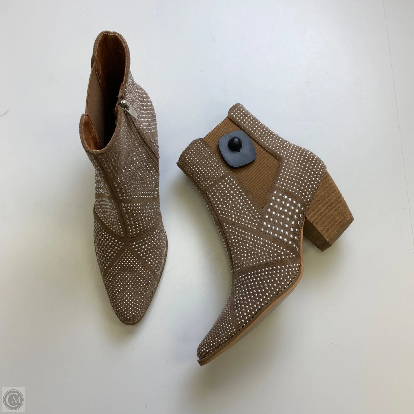 Boots Mid-calf Heels By CCOCCI In Tan, Size: 10