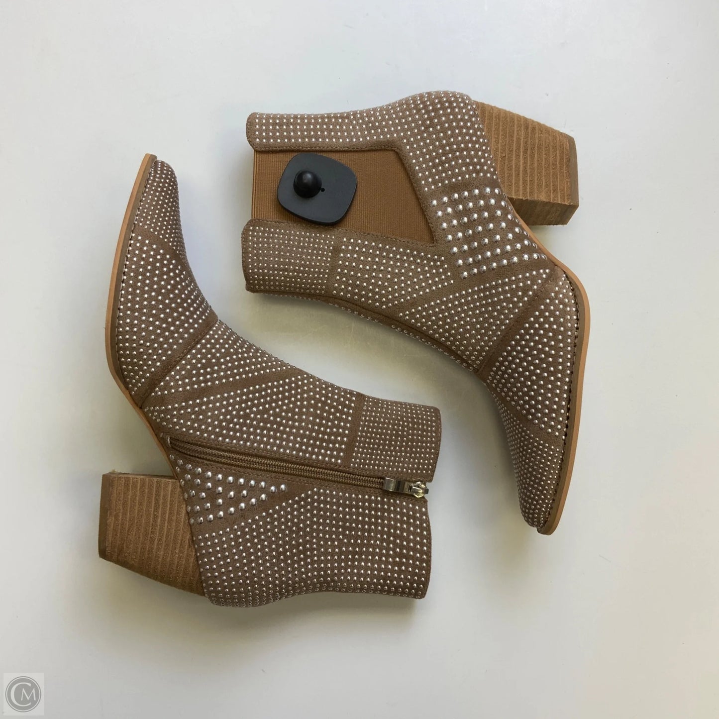 Boots Mid-calf Heels By CCOCCI In Tan, Size: 10