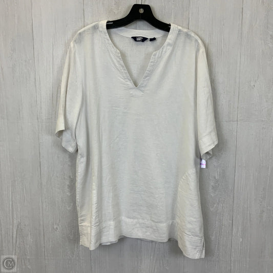 Tunic Short Sleeve By Lands End In White, Size: L