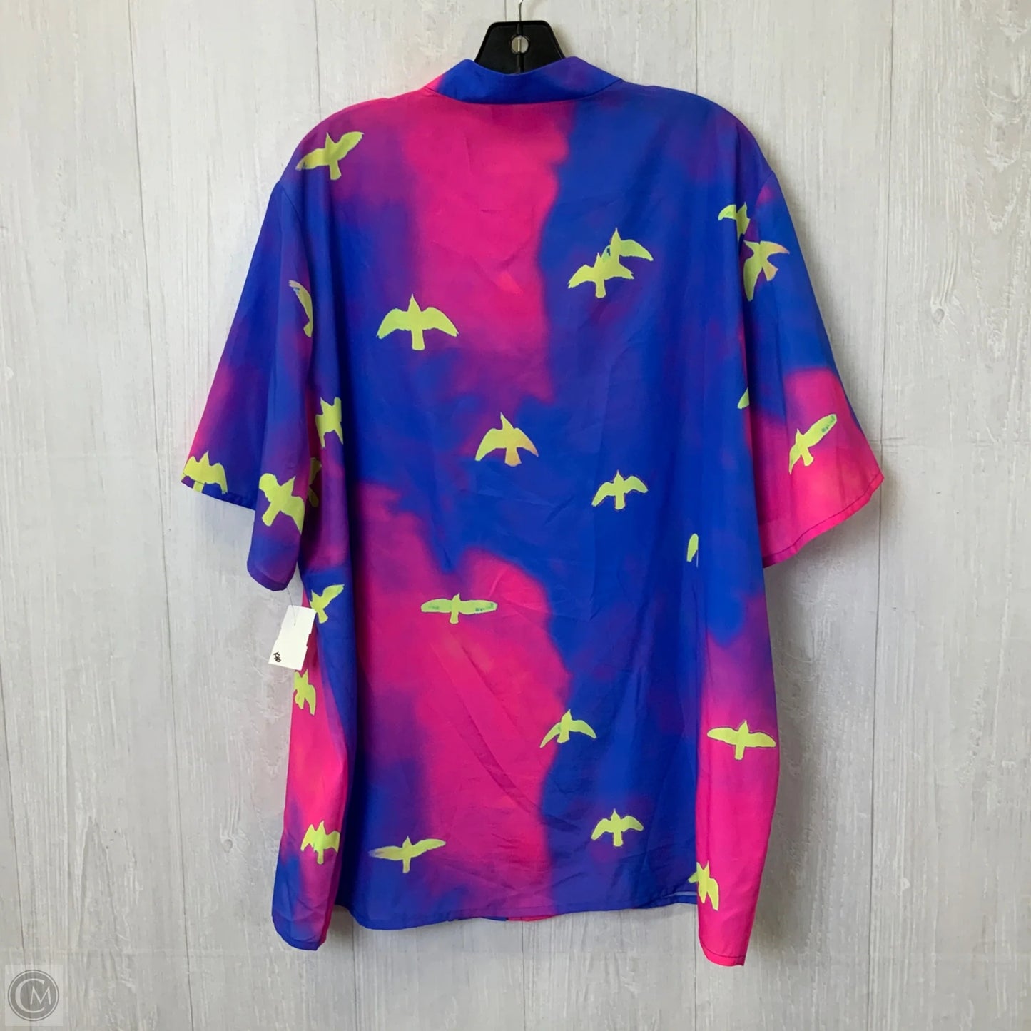 Top Short Sleeve By Clothes Mentor In Rainbow Print, Size: 2x