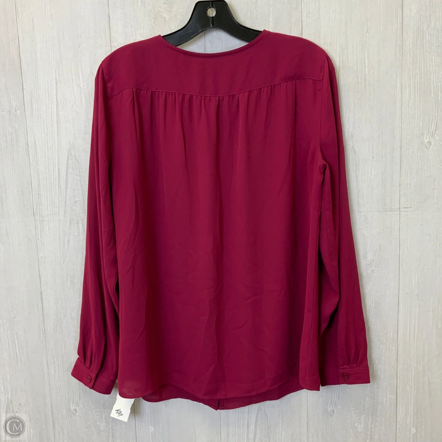 Top Long Sleeve By Loft In Maroon, Size: M